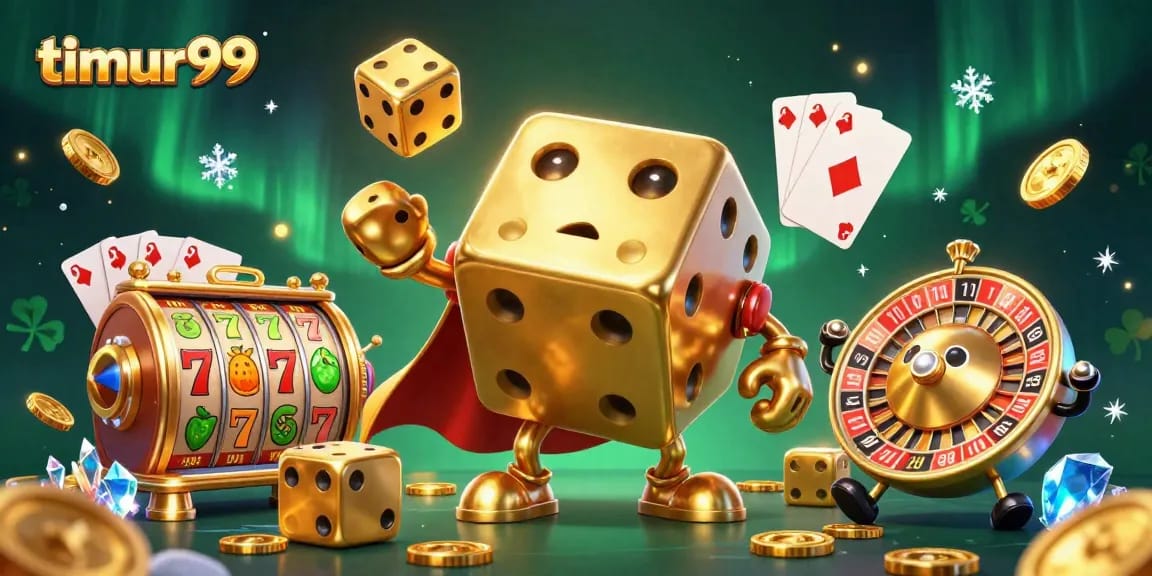 Engage with thrilling slot action at timur99 featuring dynamic golden dice and spinning reels.