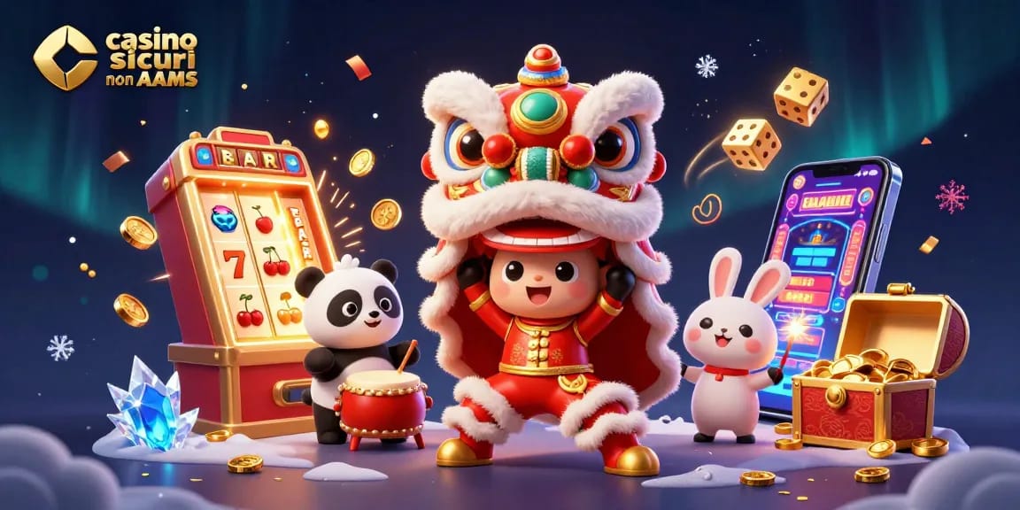 Partecipa a giochi divertenti nei casino sicuri non AAMS, con personaggi 3D vivaci e elementi di gioco dinamici.