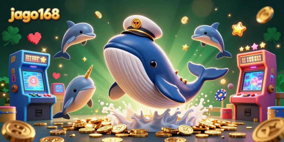 Experience thrilling gameplay excitement with jago168’s vibrant casino fantasy illustration featuring playful sea creatures.