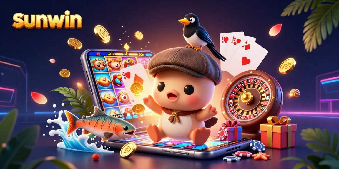 Experience the vibrant gameplay of sunwin with charming characters and dynamic casino elements.