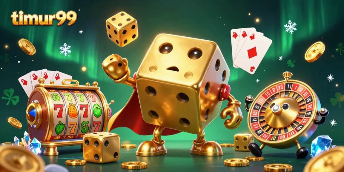 Engage with thrilling slot action at timur99 featuring dynamic golden dice and spinning reels.