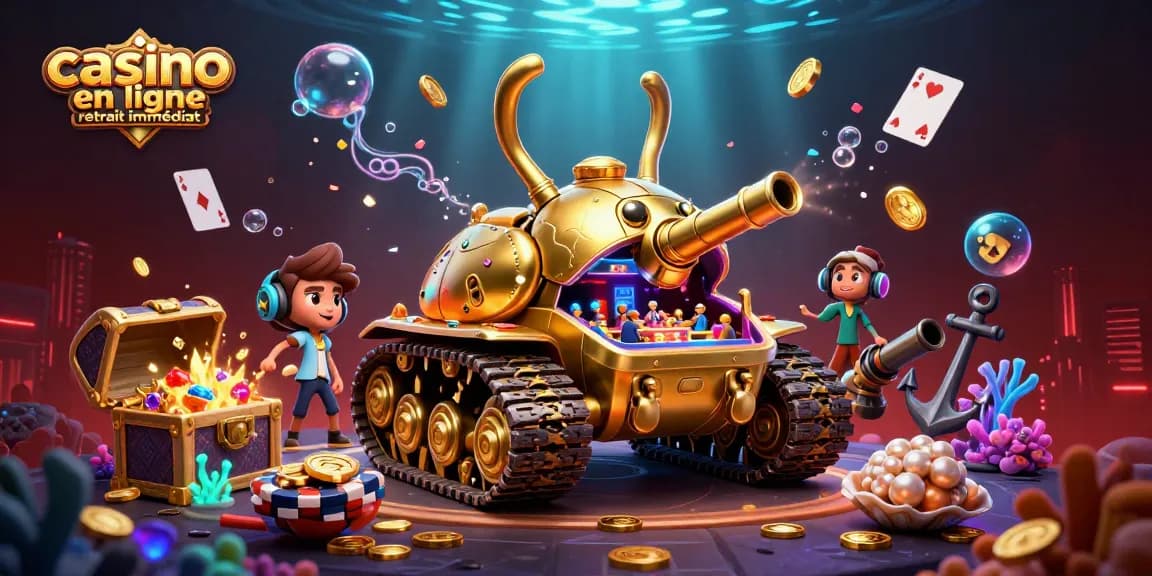 Jouez au casino en ligne retrait immédiat et gagnez des gains instantanés avec ce tank en or.