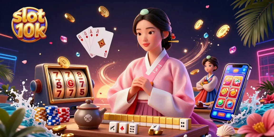 Experience thrilling victories with slot 10k in an exciting 3D casino scene.