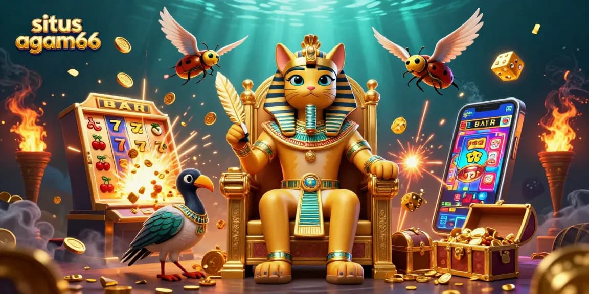 Experience the thrill of situs agam66 with vibrant slot machines and 3D cartoon characters.