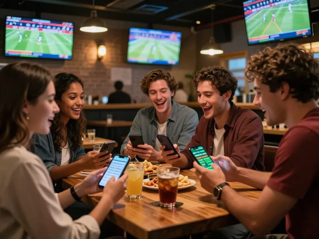 lu88 users placing bets actively while enjoying a social sports viewing event