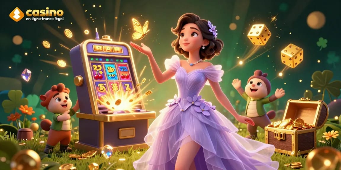 Interagissez avec les casinos en ligne France légal grâce à une illustration 3D dynamique montrant les dynamiques de rotation et l'excitation des jackpots.