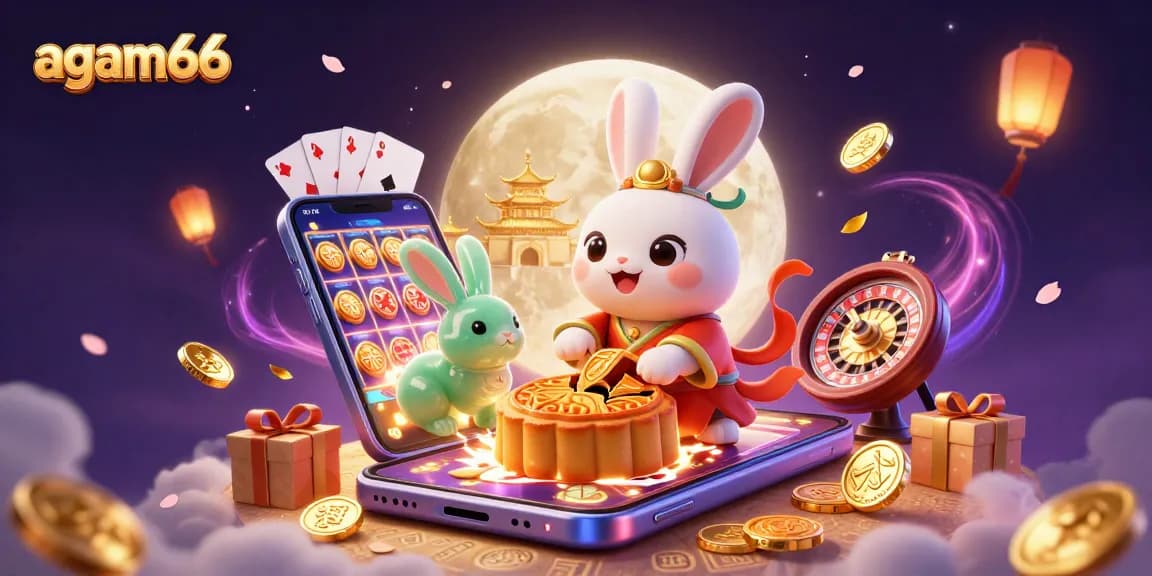 Experience thrilling action with agam66 in a vibrant 3D casino-themed illustration featuring immersive game elements.