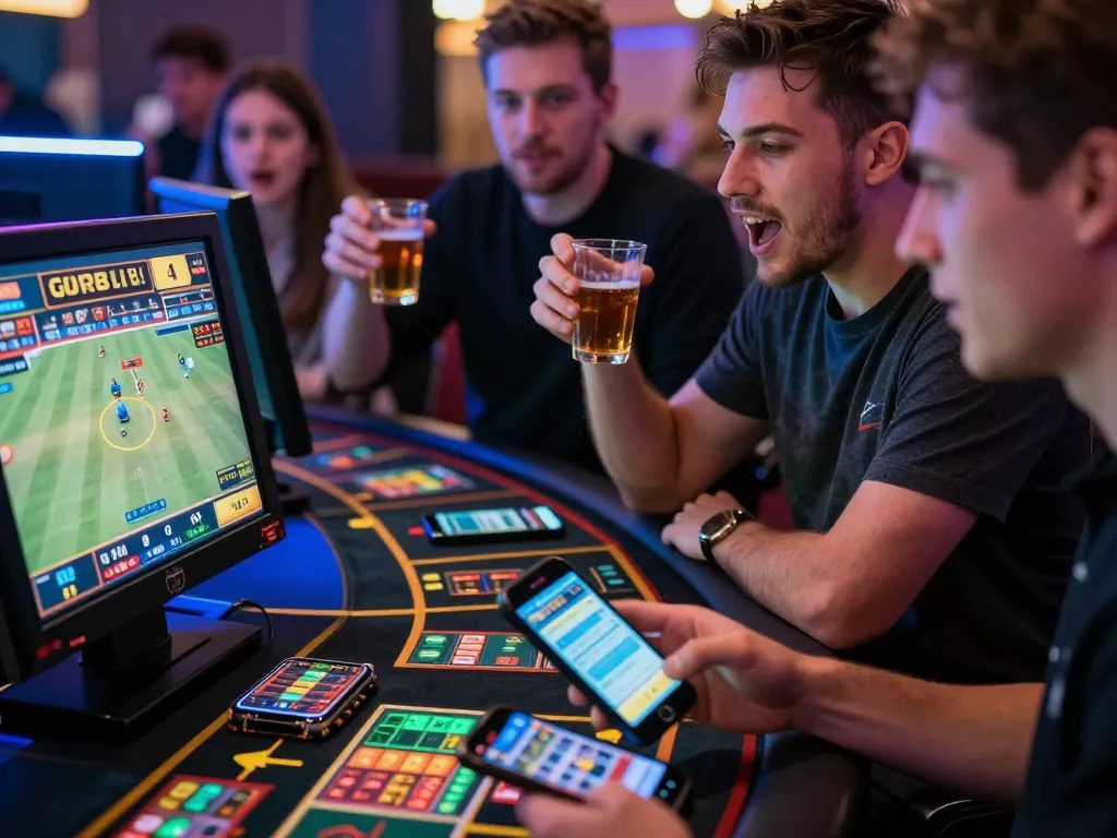 Players engaging in thrilling sports betting at GO8 casino, showcasing excitement and interactive gameplay.