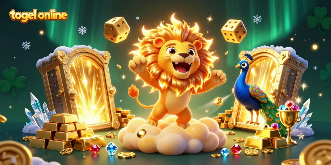 Experience thrilling togel online action with vibrant casino elements and lucky motifs in a rich 3D illustration.