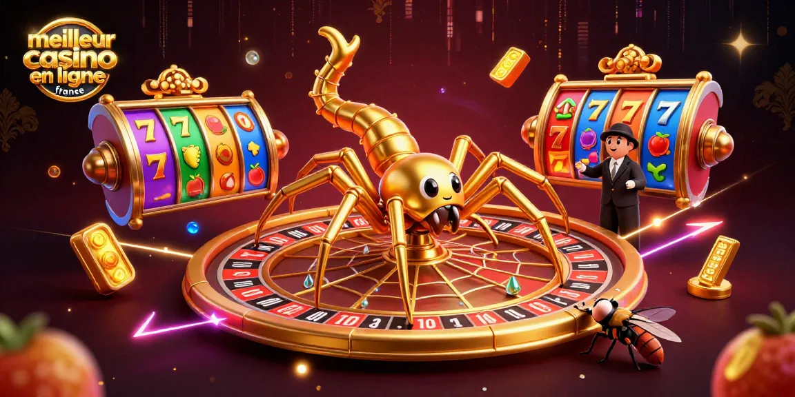 Jouez au meilleur casino en ligne France avec une illustration dynamique de machines à sous et nouveaux concepts.