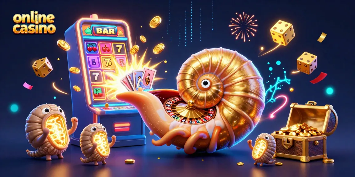 Engaging online casino scene showcasing a giant nautilus roulette wheel with vibrant slot elements.