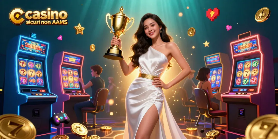 Vinci alla grande con i casino sicuri non AAMS in questa vibrante illustrazione di un casino 3D.