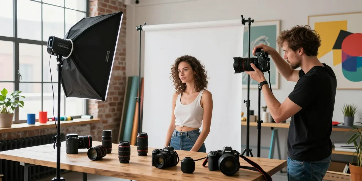 Un photographe de portrait à Milan capturant l'essence de son modèle avec un éclairage parfait.
