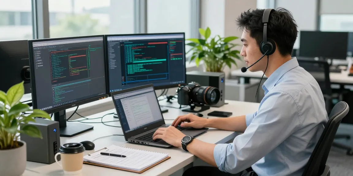Telus-Technical-Support provided by expert technician assisting customers in a modern office setting