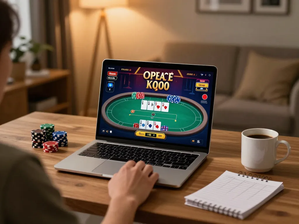 Player enjoying a strategic poker game on rikvip platform, showcasing an engaging online gaming session.