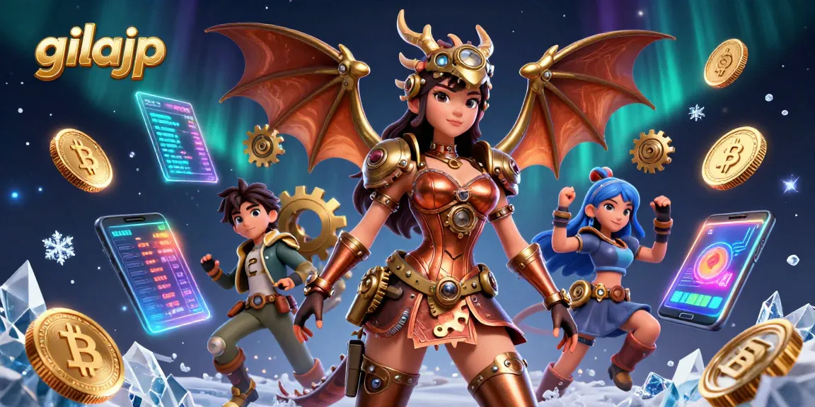 Experience thrilling gameplay with gilajp in this vibrant casino-themed digital illustration.