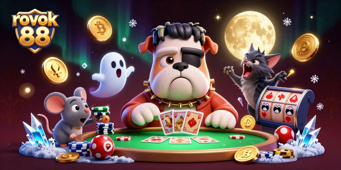 Experience the excitement of rokok 88 with a vibrant 3D casino scene featuring whimsical characters and dynamic gaming elements.