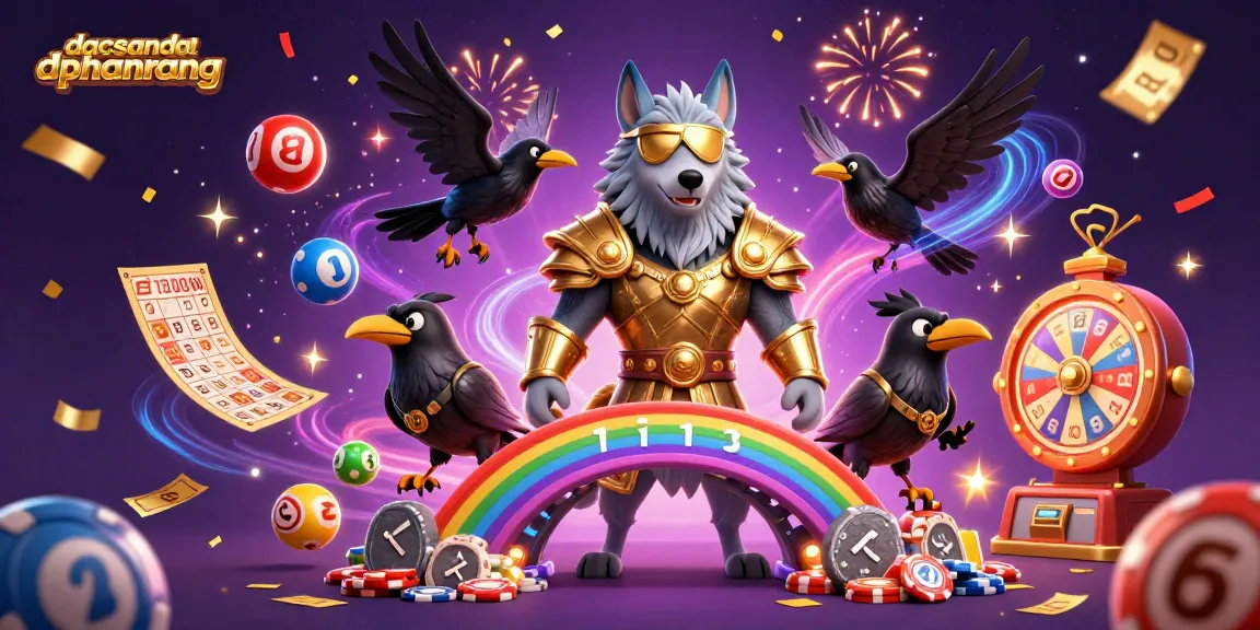 Bet on dacsandatphanrang with vibrant lottery balls, golden tickets, and celebratory elements.