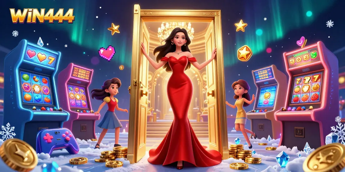 Experience the thrill of gambling with WIN444 in a vibrant, dynamic casino setting.