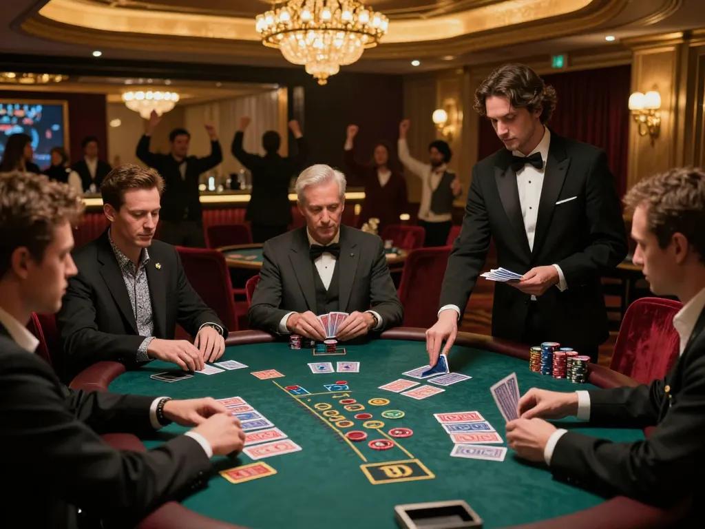 Engaged players strategizing at a high-stakes blackjack table at sv368 casino