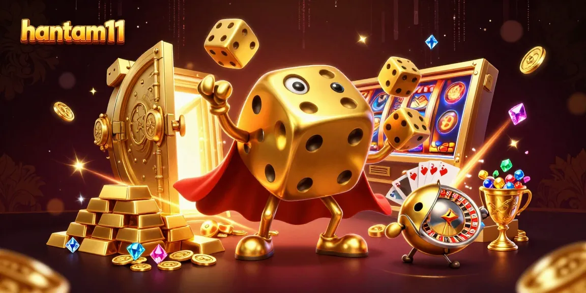 Engage in thrilling bets at hantam11 with rich golden visuals and dynamic casino elements.