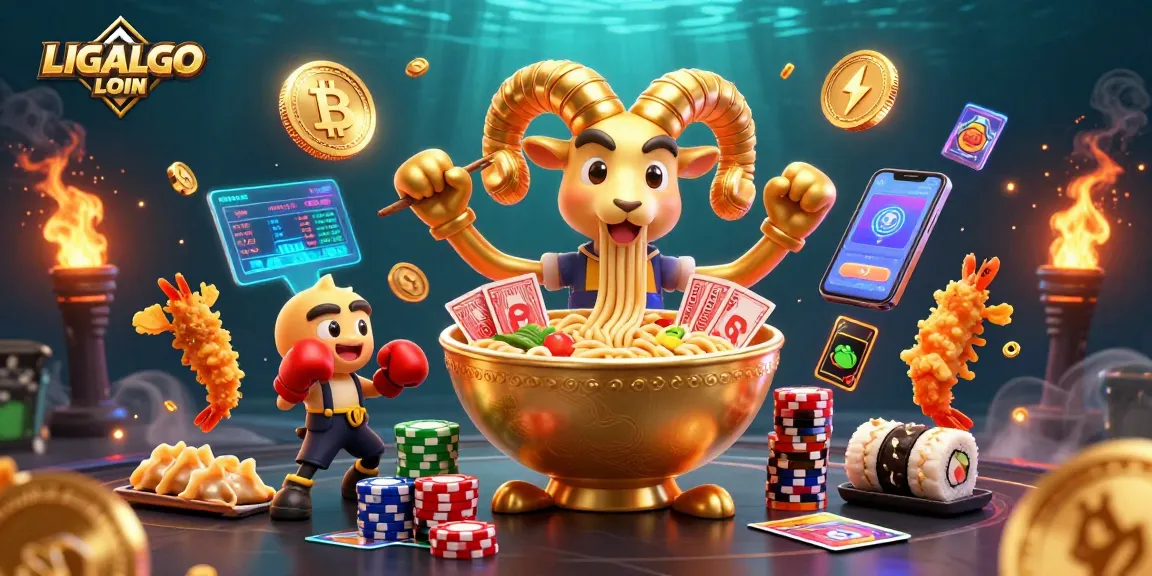 Engage in thrilling gameplay with LIGALGO LOGIN showcasing vibrant casino characters and crypto elements.