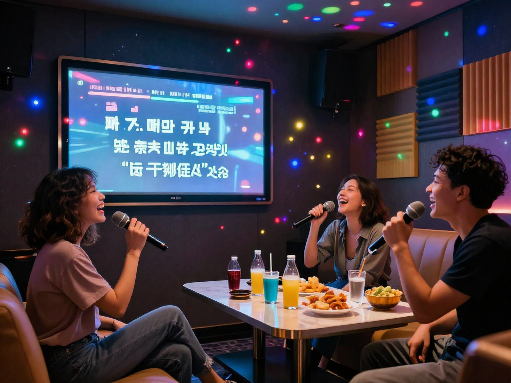 강남 달토 가라오케에서 친구들과 즐거운 노래 시간을 보내는 모습