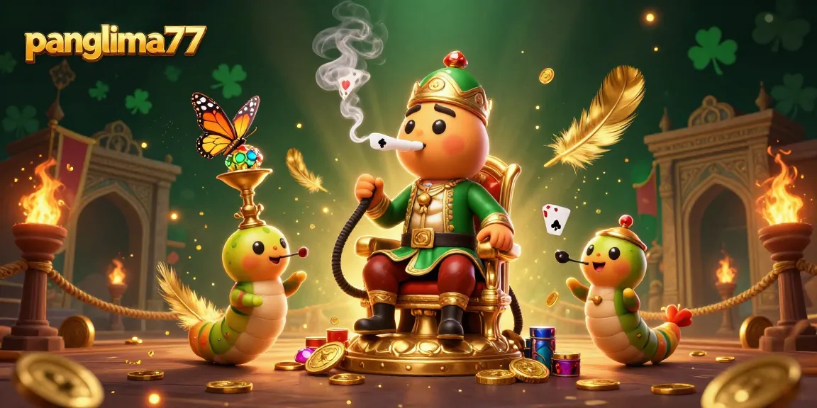 Experience thrills at panglima77 as the hookah-master celebrates wins with poker symbols and gold coins.