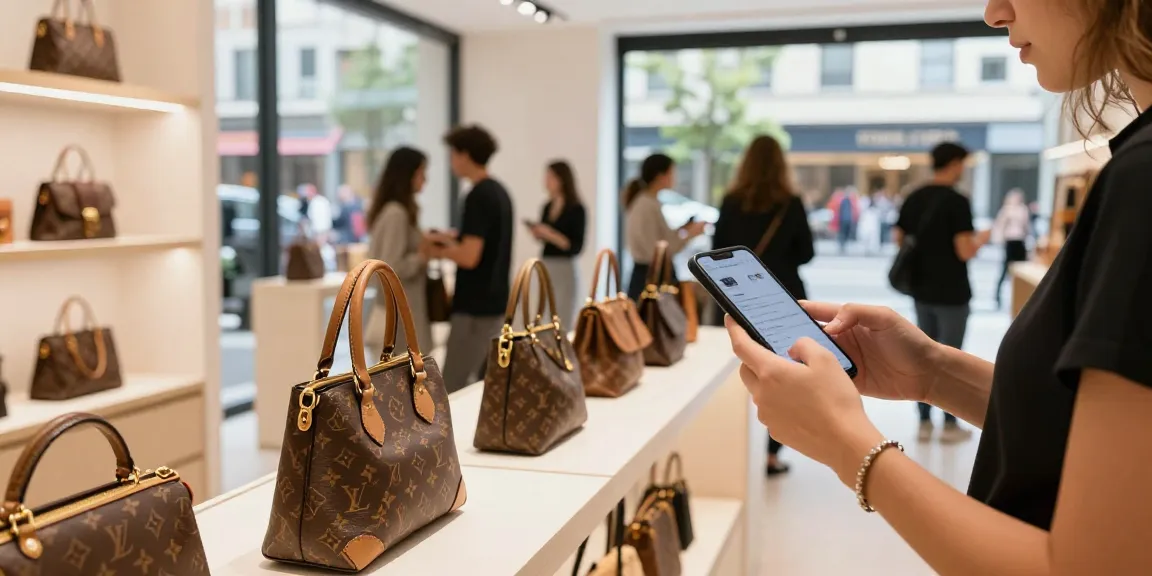 Browse high-quality 레플리카 products in a modern store setting with elegant displays.