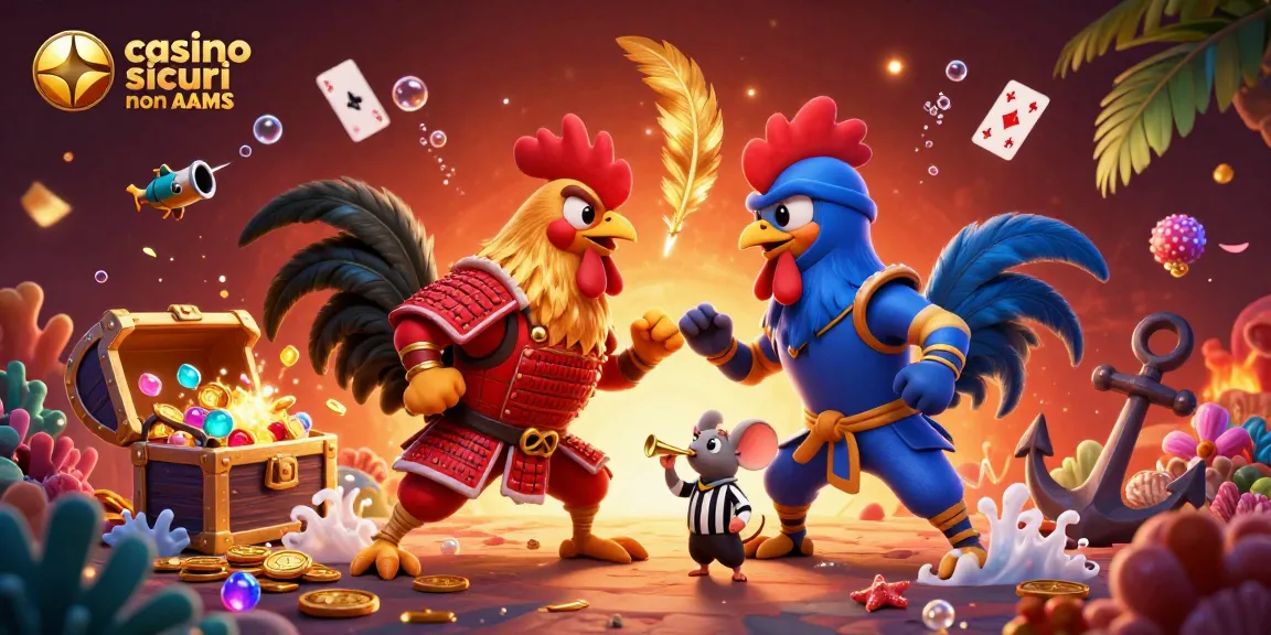 Scopri il brivido dei casino sicuri non AAMS con un'illustrazione 3D vivace di elementi di gioco emozionanti.