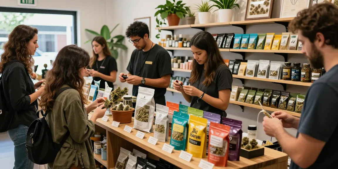 Explore premium quality cannabis options including the buy-big-bang-10-gram-bag in an inviting dispensary.