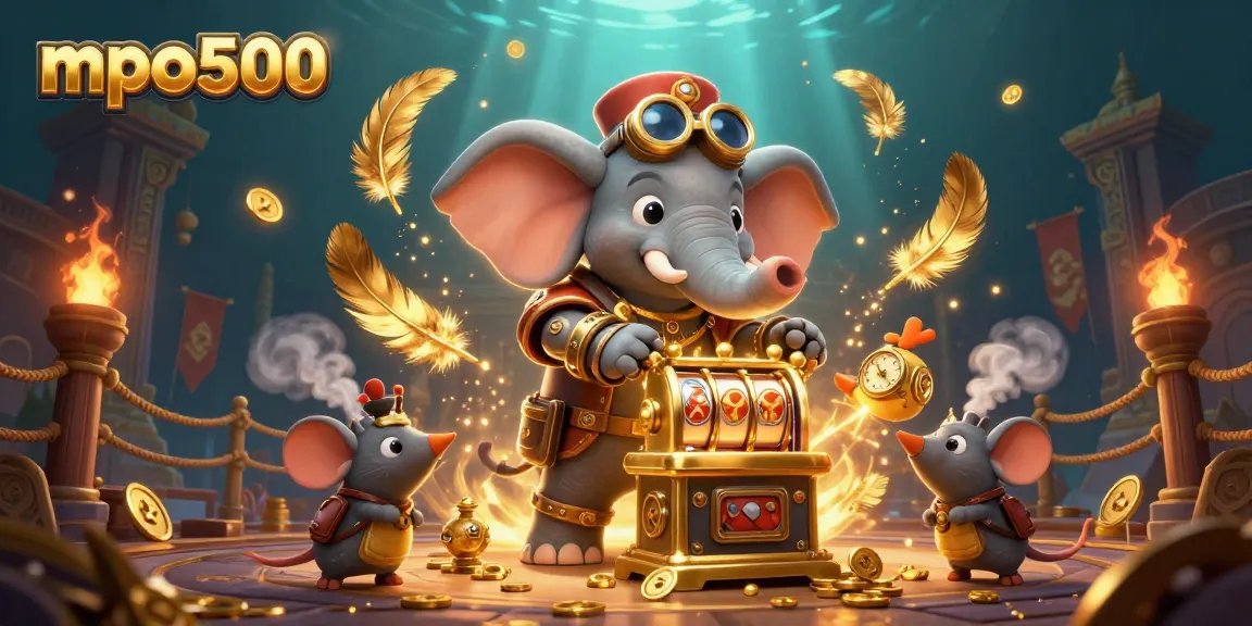 Spin the mpo500 slot with thrilling steampunk characters and gold coins swirling around!