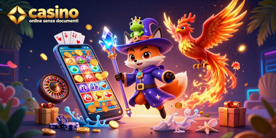 Interagisci con le slot nei casino online senza documenti, con un affascinante volpe mago e vivaci elementi di gioco.