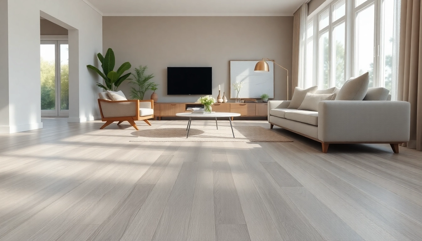 Showcasing waterproof lvp flooring in a stylish living room setting, highlighting its texture and design.