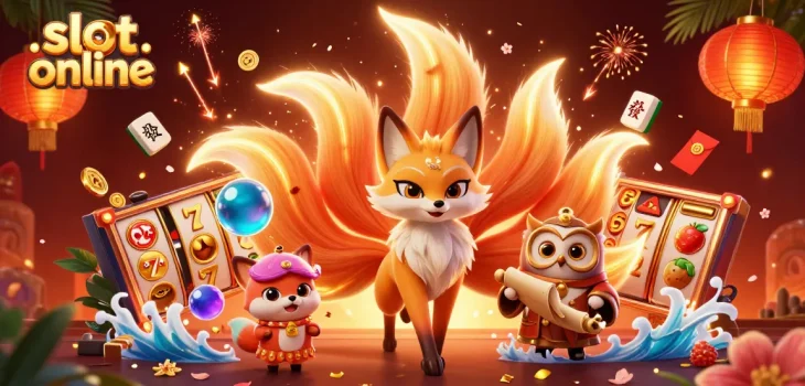 Experience the thrill of slot online gaming with vibrant characters and dynamic elements.