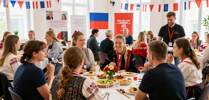 Engaging Polish community event at https://www.sfpol.com/, featuring cultural exchange and traditional food.