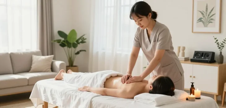 Experience 노원출장마사지 at home with a professional therapist in a calming setting.