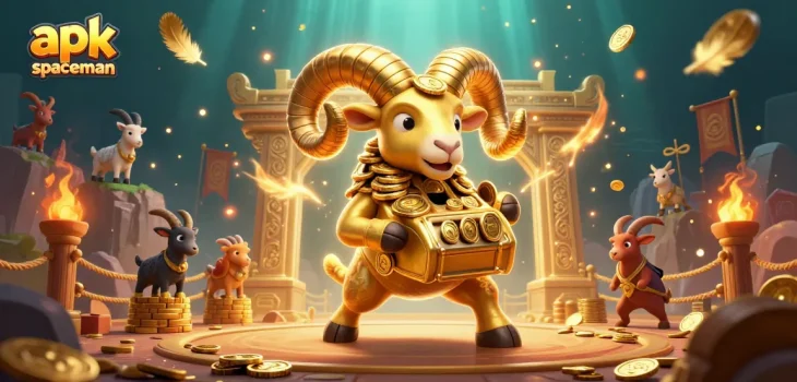 Winning with apk spaceman at a dynamic casino scene featuring gold and gaming action