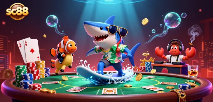 Experience the excitement of sc88 with vibrant casino elements and dynamic undersea characters.